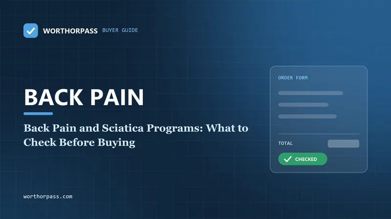 Back Pain and Sciatica Programs: What to Check Before Buying