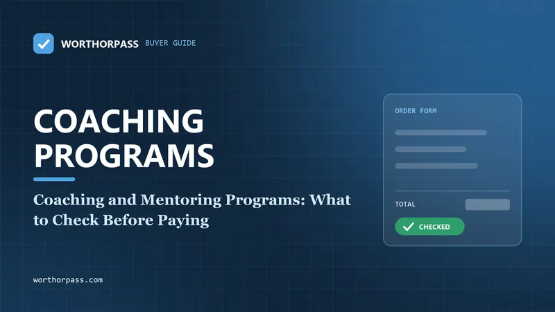 Coaching and Mentoring Programs: What to Check Before Paying
