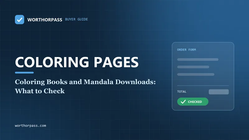 Coloring Books and Mandala Downloads: What to Check