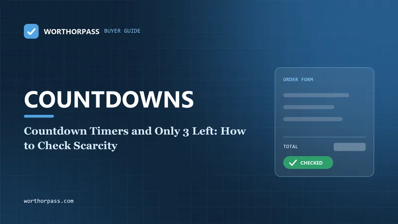 Countdown Timers and Only 3 Left: How to Check Scarcity
