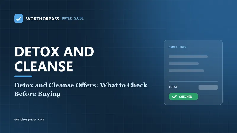 Detox and Cleanse Offers: What to Check Before Buying
