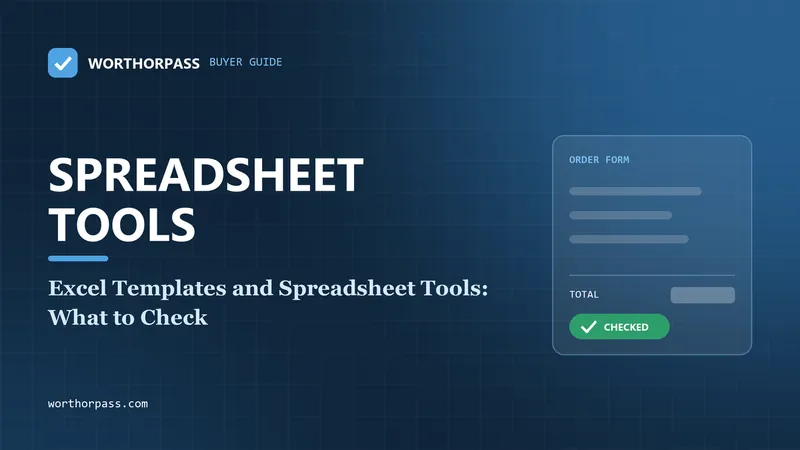 Excel Templates and Spreadsheet Tools: What to Check