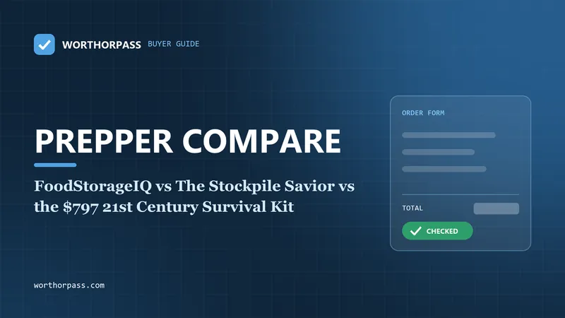 FoodStorageIQ vs The Stockpile Savior vs the $797 21st Century Survival Kit