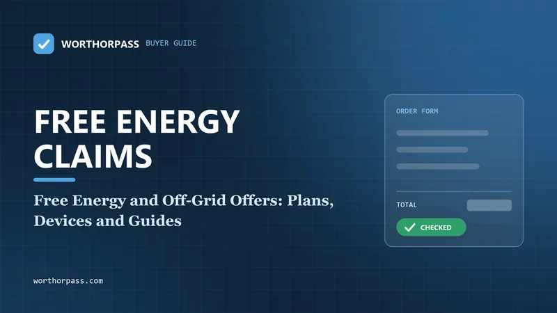 Free Energy and Off-Grid Offers: Plans, Devices and Guides