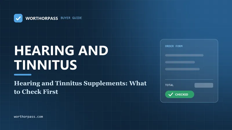 Hearing and Tinnitus Supplements: What to Check First