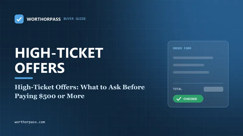 High-Ticket Offers: What to Ask Before Paying $500 or More