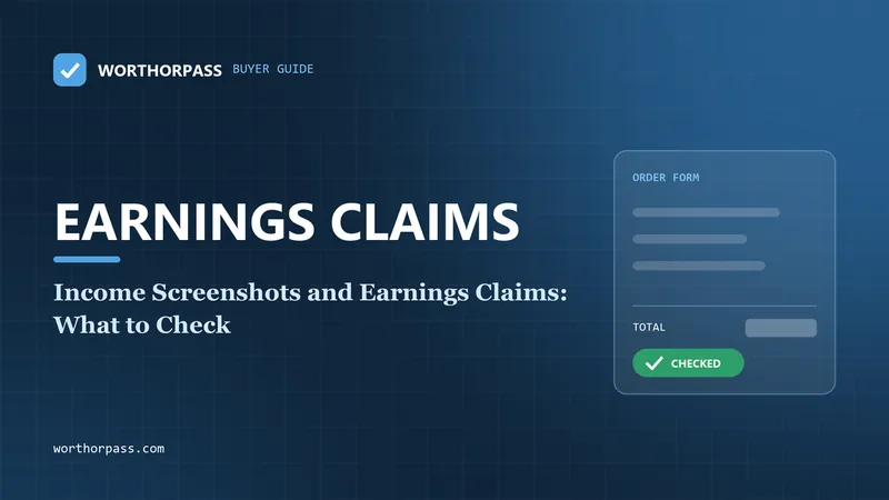 Income Screenshots and Earnings Claims: What to Check