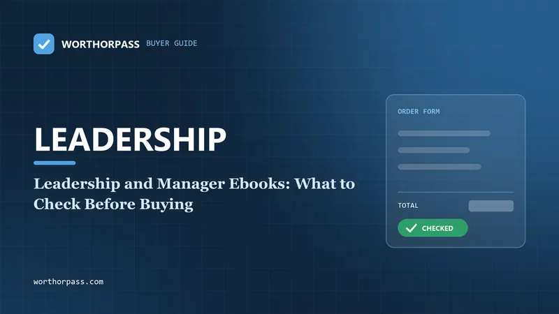 Leadership and Manager Ebooks: What to Check Before Buying