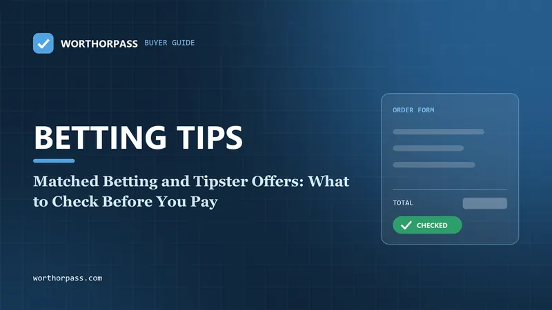 Matched Betting and Tipster Offers: What to Check Before You Pay