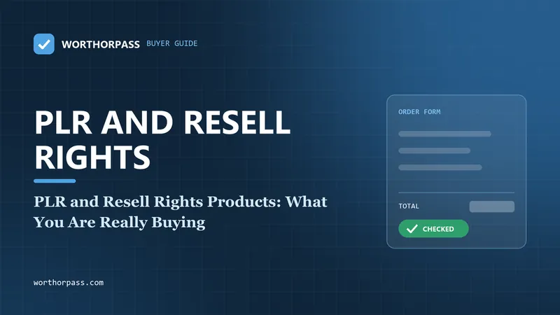 PLR and Resell Rights Products: What You Are Really Buying