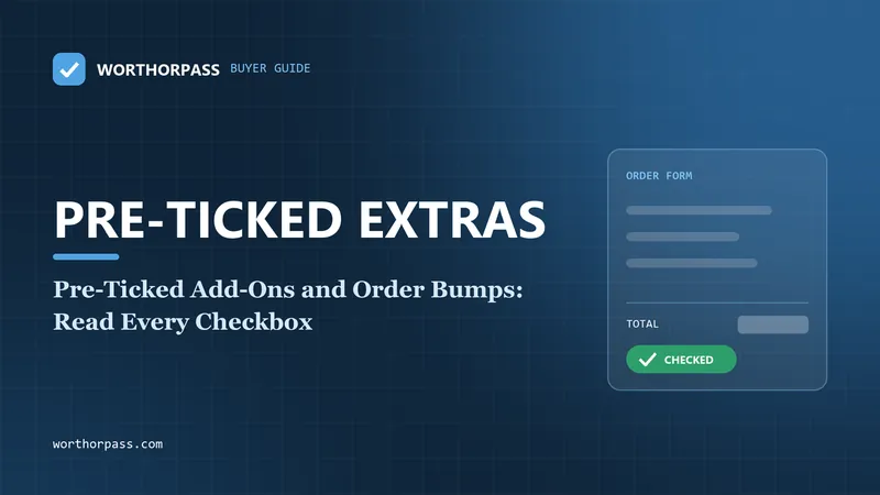 Pre-Ticked Add-Ons and Order Bumps: Read Every Checkbox