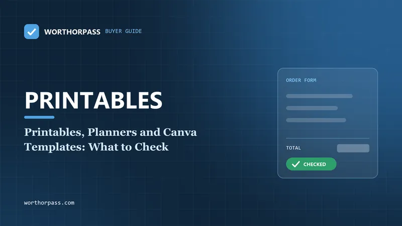 Printables, Planners and Canva Templates: What to Check