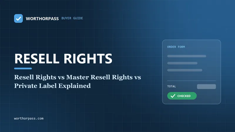 Resell Rights vs Master Resell Rights vs Private Label Explained
