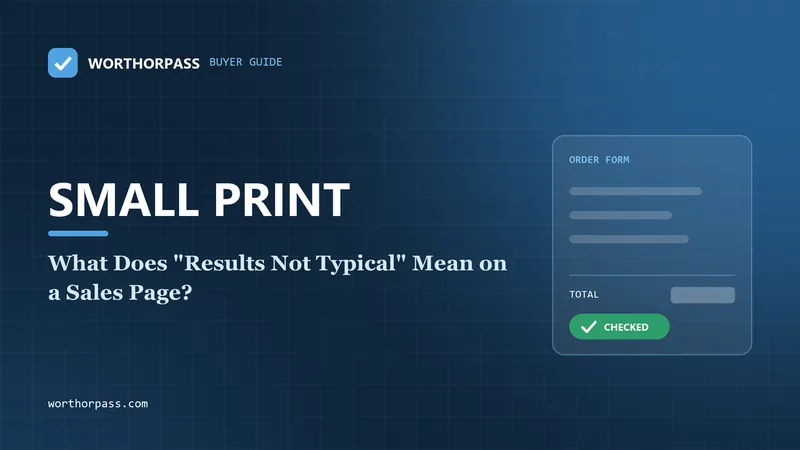 What Does "Results Not Typical" Mean on a Sales Page?