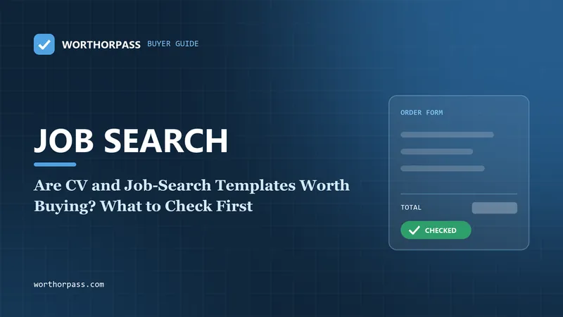 Are CV and Job-Search Templates Worth Buying? What to Check First