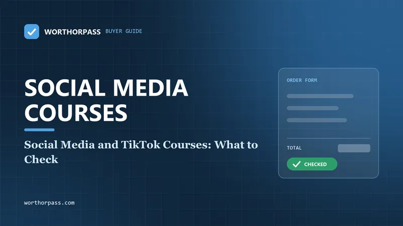 Social Media and TikTok Courses: What to Check