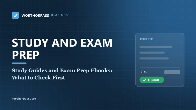 Study Guides and Exam Prep Ebooks: What to Check First