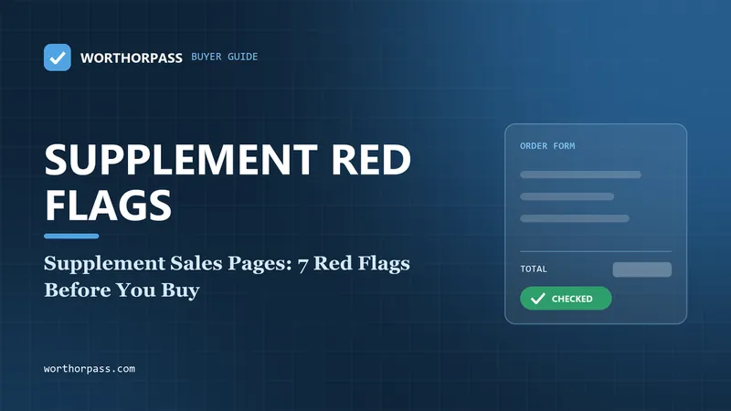Supplement Sales Pages: 7 Red Flags Before You Buy