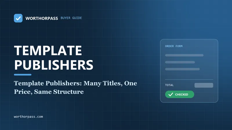 Template Publishers: Many Titles, One Price, Same Structure