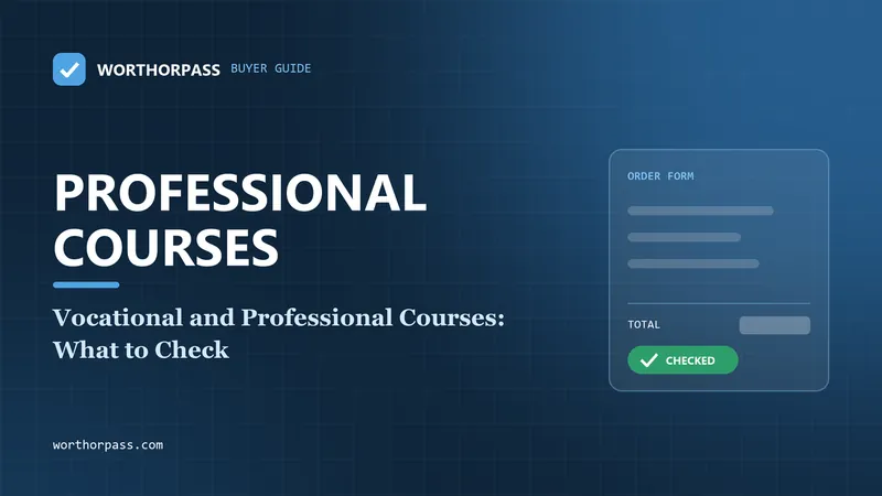 Vocational and Professional Courses: What to Check