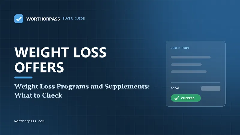 Weight Loss Programs and Supplements: What to Check