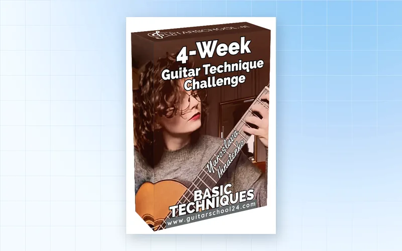 4-Week Guitar Technique Challenge online course mockup