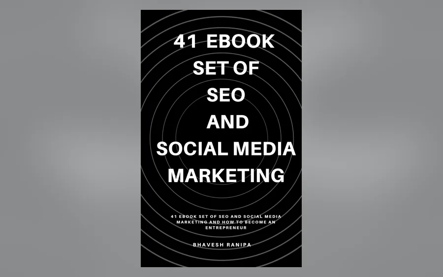 Product image from the seller's page: a black cover titled 41 Ebook Set of SEO and Social Media Marketing