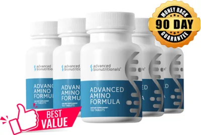 Advanced Amino Formula supplement bottles
