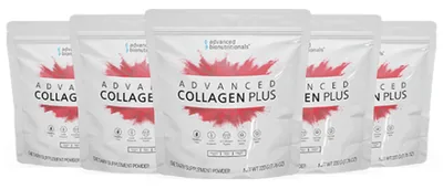 Advanced Collagen Plus supplement bags