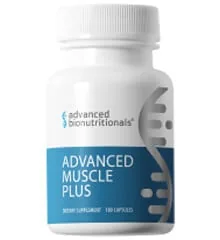 Advanced Muscle Plus supplement bottle