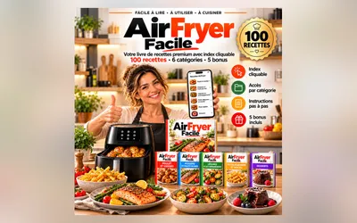 Product image from the seller's page (Air Fryer Facile ebook cover)