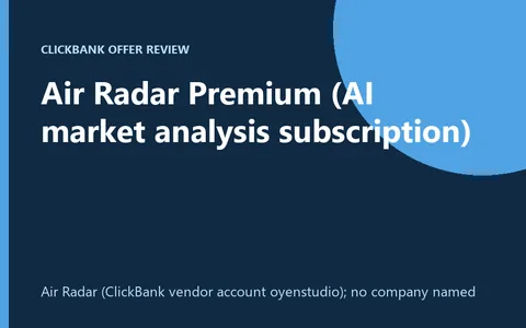 Air Radar Premium offer page
