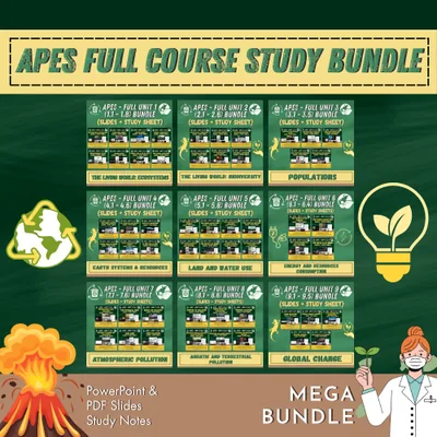 AP Environmental Science – Complete Course Full Year Slides and Notes Bundle product image