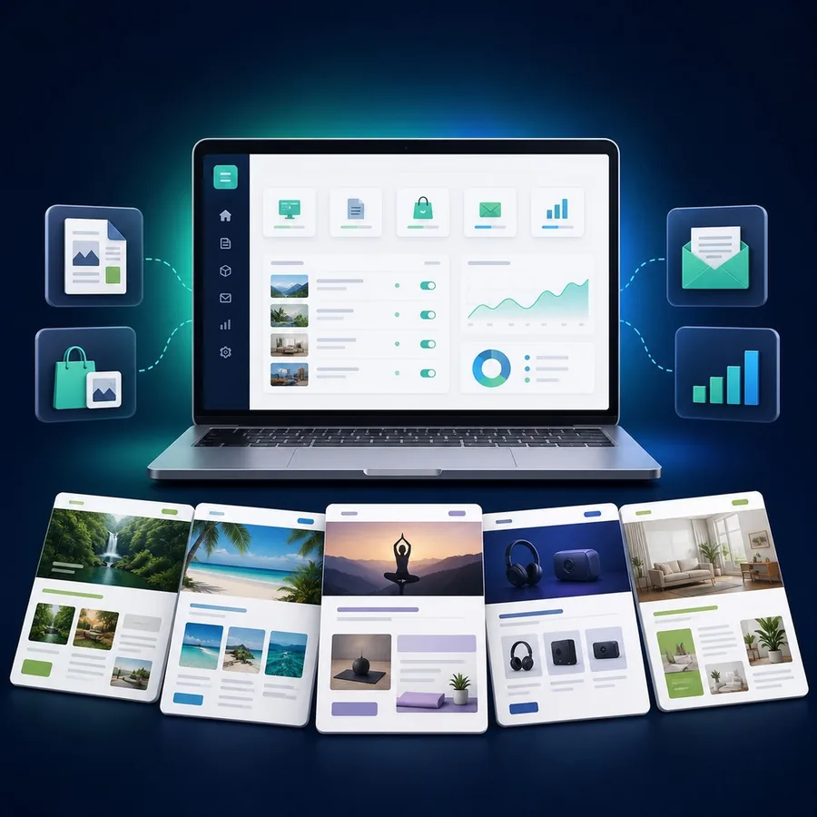 Automated Income Sites Starter dashboard illustration