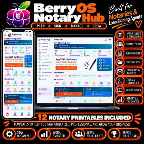 Berry OS Notary Hub product image
