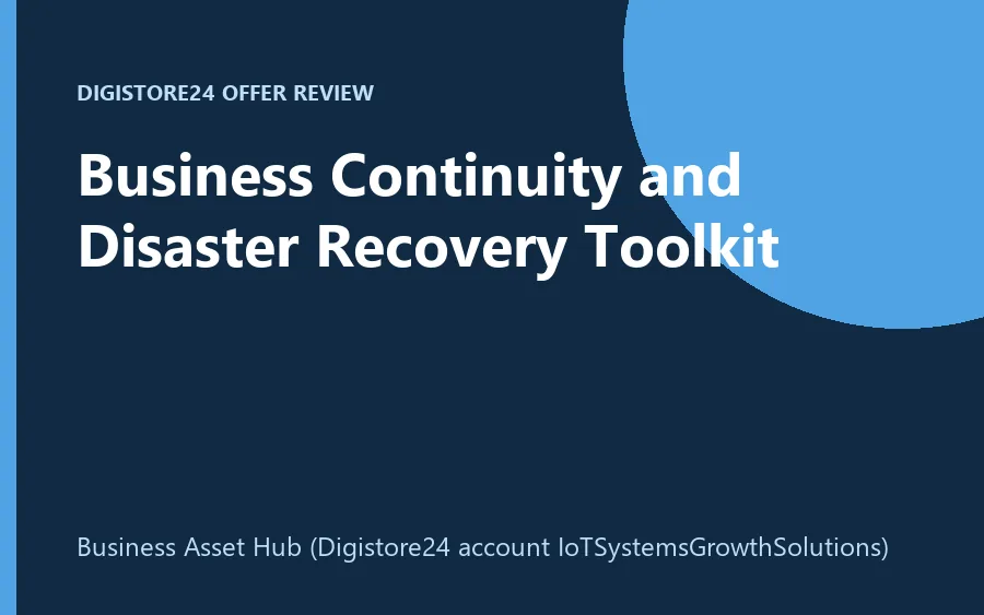 Business Continuity and Disaster Recovery Toolkit product image