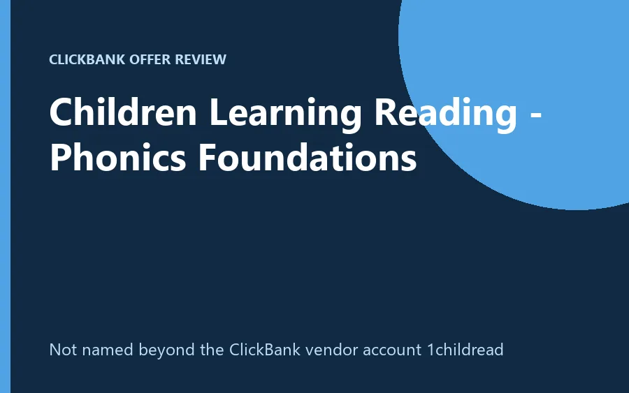 Children Learning Reading Phonics Foundations product image