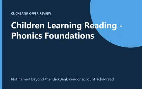 Children Learning Reading Phonics Foundations product image