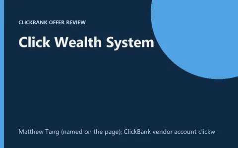 Click Wealth System product image