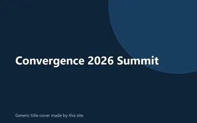 Generic title cover made by this site for Convergence 2026 Summit