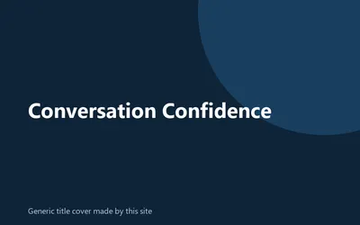 Generic title cover made by this site for Conversation Confidence