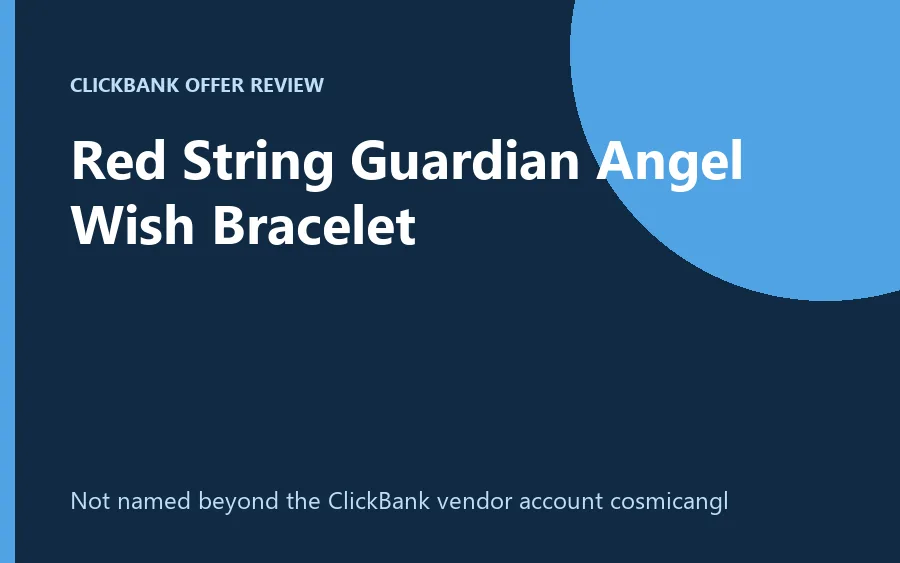 Red string guardian angel wish bracelet product image