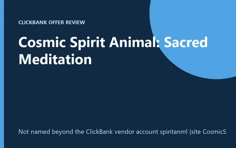 Cosmic Spirit Animal meditation offer