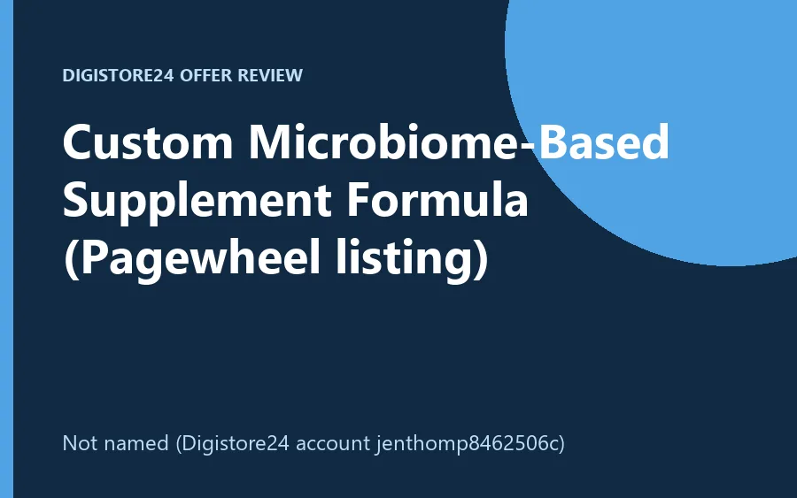 Custom Microbiome-Based Supplement Formula (Pagewheel listing) product image