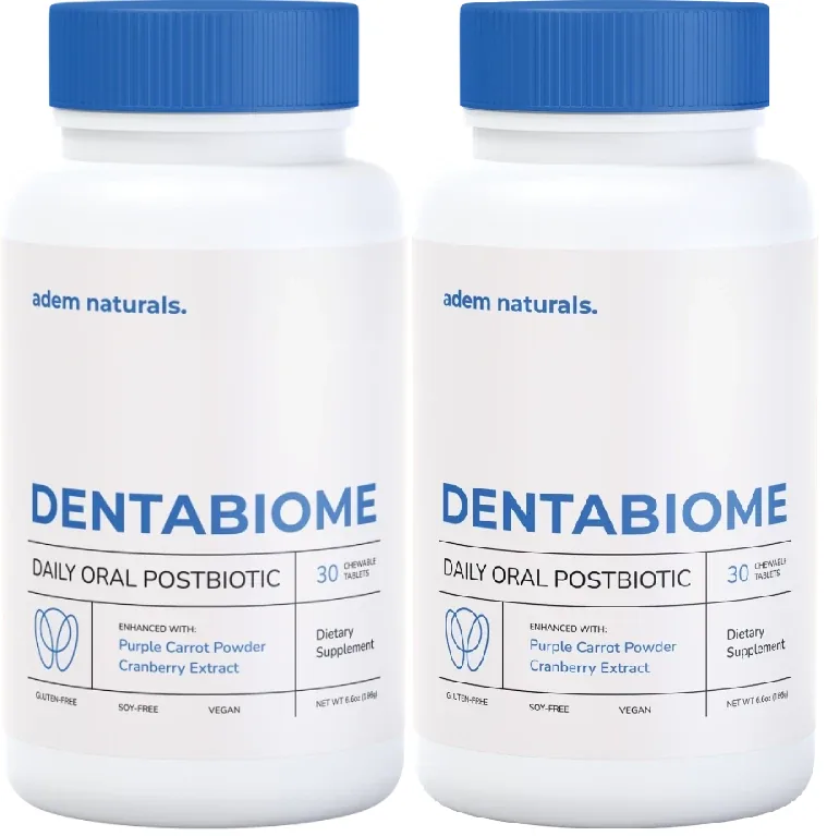 DentaBiome oral postbiotic chewable tablets, 2-bottle package
