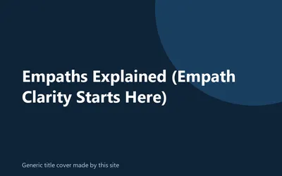 Generic title cover made by this site for the Empaths Explained guide