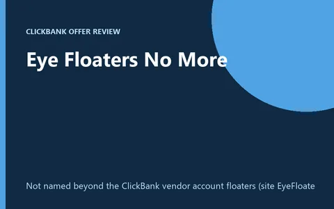 Eye Floaters No More header banner