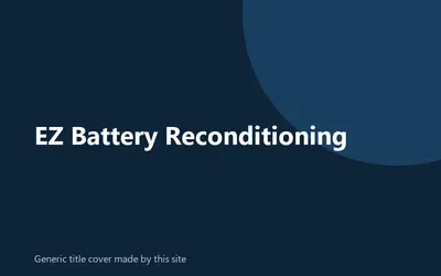 Generic title cover made by this site for EZ Battery Reconditioning