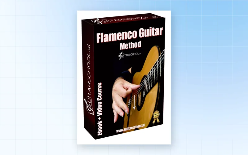 Flamenco Guitar Method online course ebook and video mockup