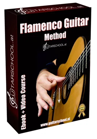 Flamenco Guitar Method online course ebook and video mockup